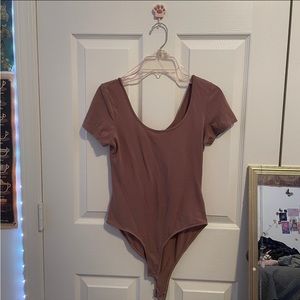 HEART & HIPS Mauve Brown Bodysuit - S